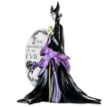 Flatback fine bone china Maleficent figurine, black and purple gown with horned headpiece