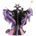 Maleficent fine bone china figurine with black and purple wings, horns, and gold wand