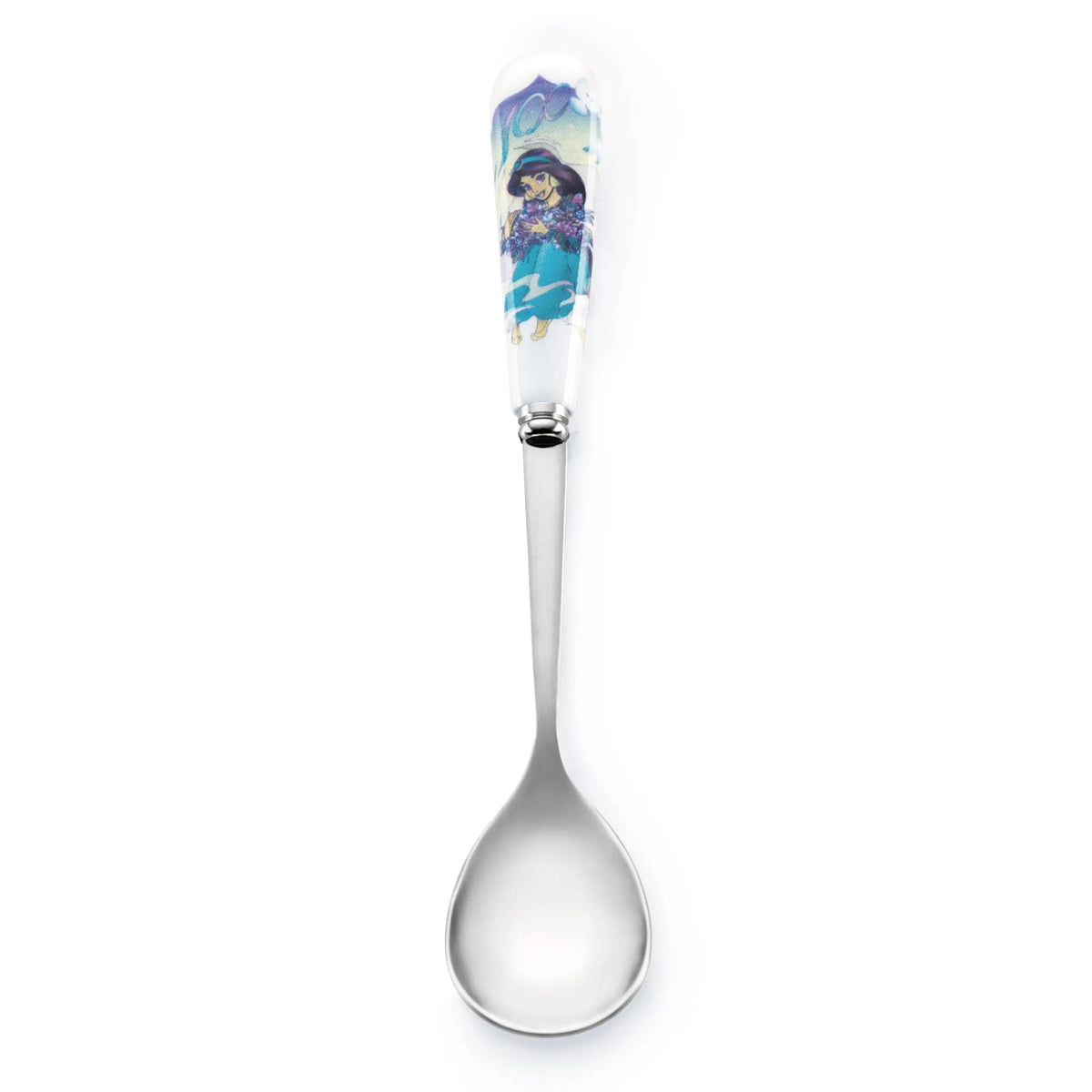 Fine bone china spoon with blue floral dancer handle design