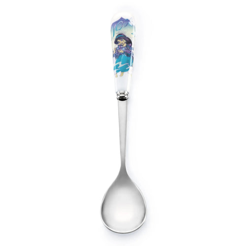 Fine bone china spoon with blue floral dancer handle design