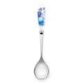 Fine bone china dessert spoon with blue princess scene and silver-tone handle