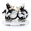Fine bone china Mickey and Minnie figurine with anniversary plaque on round base