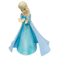 Elsa fine bone china figurine, light blue gown, blonde braided hair, holding crystal