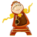 Fine bone china character figurine, orange-brown coat with yellow swirl arms