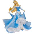 Blue and white Sleeping Beauty-style fine bone china figurine with flowing gown